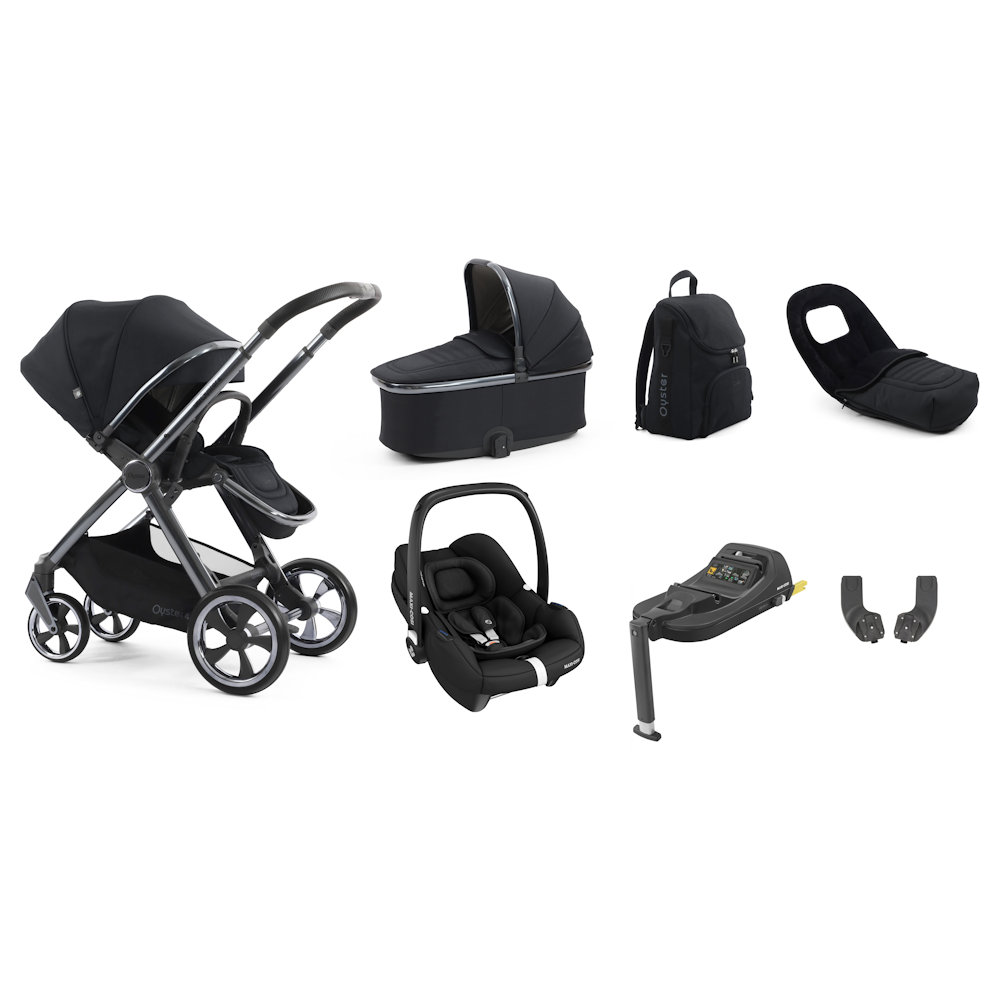 Babystyle Oyster 4 Luxury Bundle with Cabriofix Car Seat - Carbonite