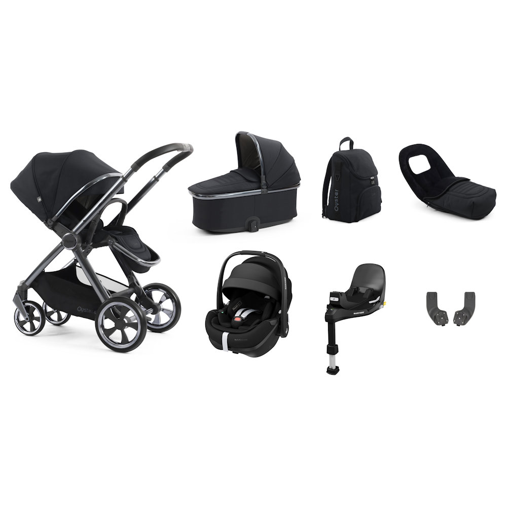 Babystyle Oyster 4 Luxury Bundle with Pebble 360 Pro Car Seat - Carbonite