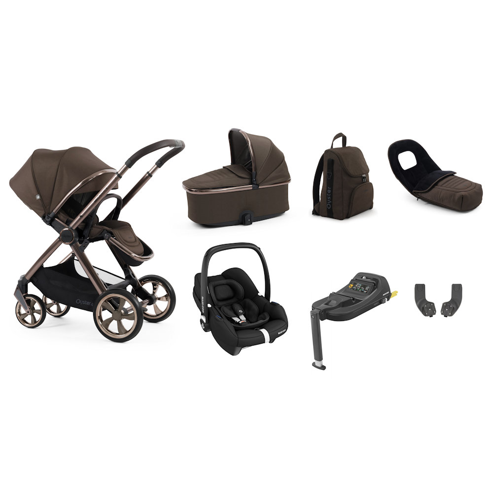 Babystyle Oyster 4 Luxury Bundle with Cabriofix Car Seat - Chocolate Velvet