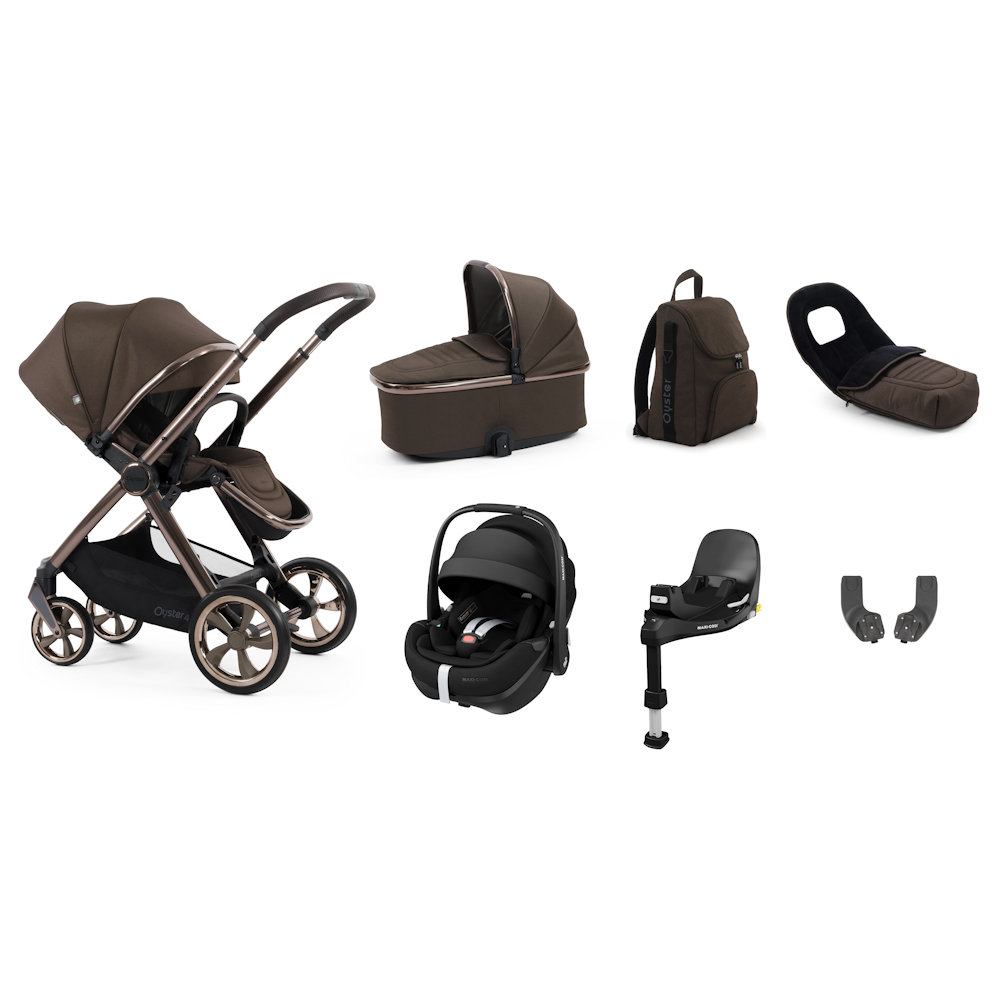 Babystyle Oyster 4 Luxury Bundle with Pebble 360 Pro Car Seat - Chocolate Velvet