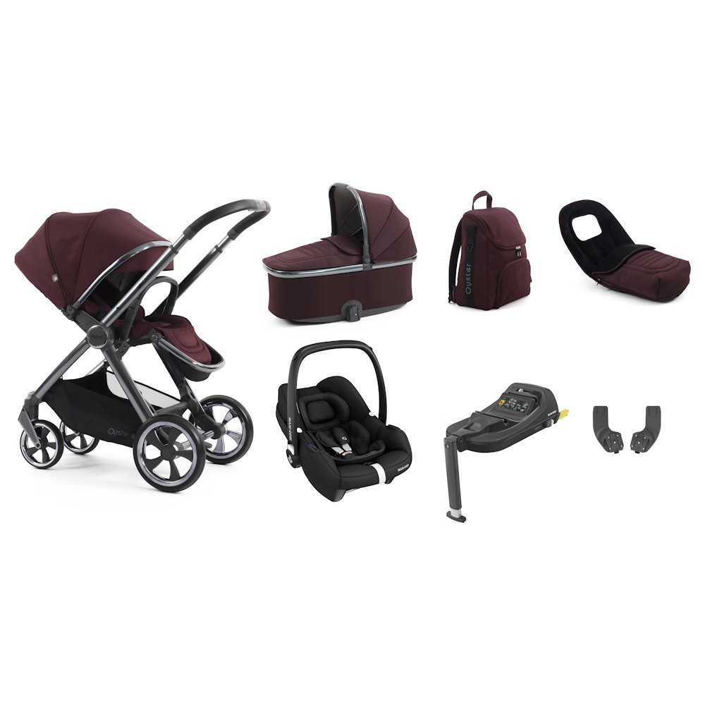 Babystyle Oyster 4 Luxury Bundle with Cabriofix Car Seat - Mulberry