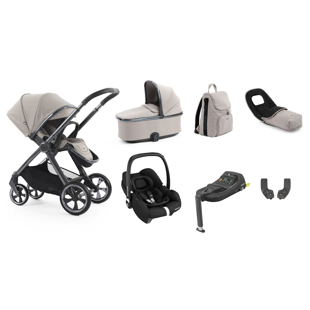 Babystyle Oyster 4 Luxury Bundle with Cabriofix Car Seat - Stone