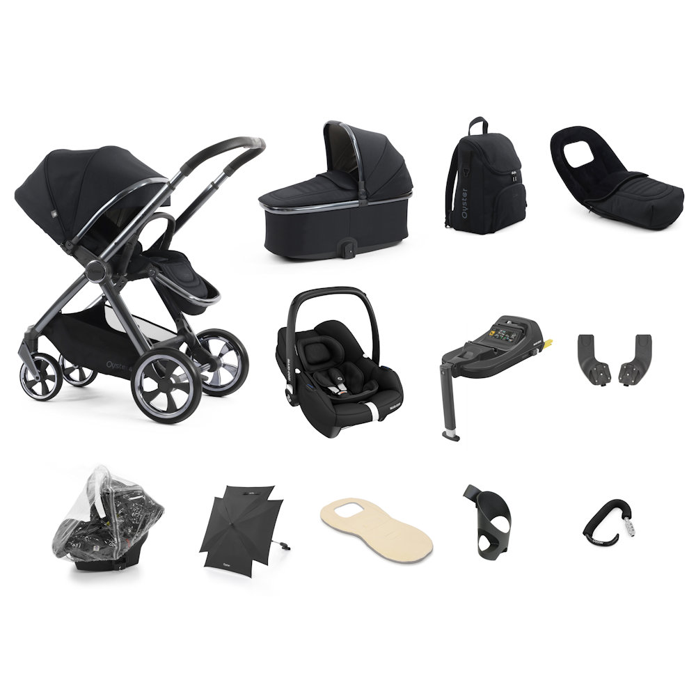 Babystyle Oyster 4 Ultimate Bundle with Cabriofix Car Seat - Carbonite