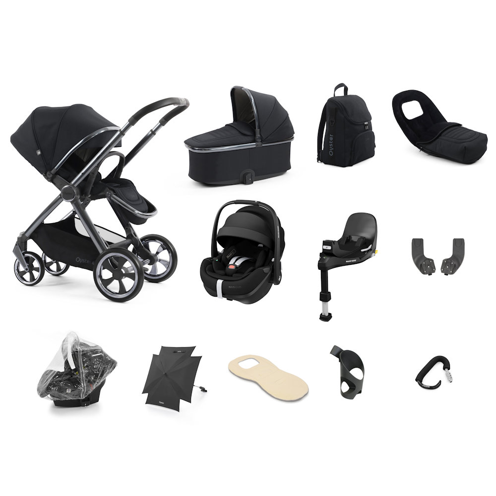 Babystyle Oyster 4 Ultimate Bundle with Pebble 360 Pro Car Seat - Carbonite