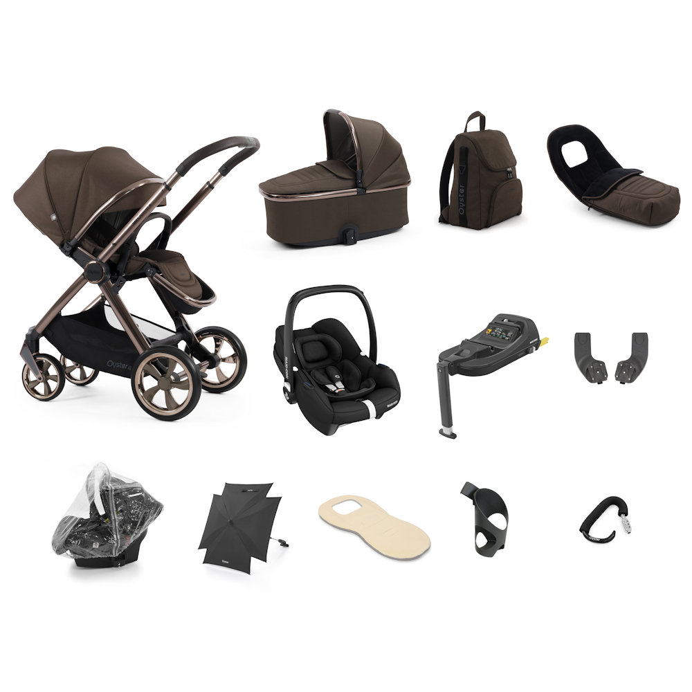 Babystyle Oyster 4 Ultimate Bundle with Cabriofix Car Seat - Chocolate Velvet