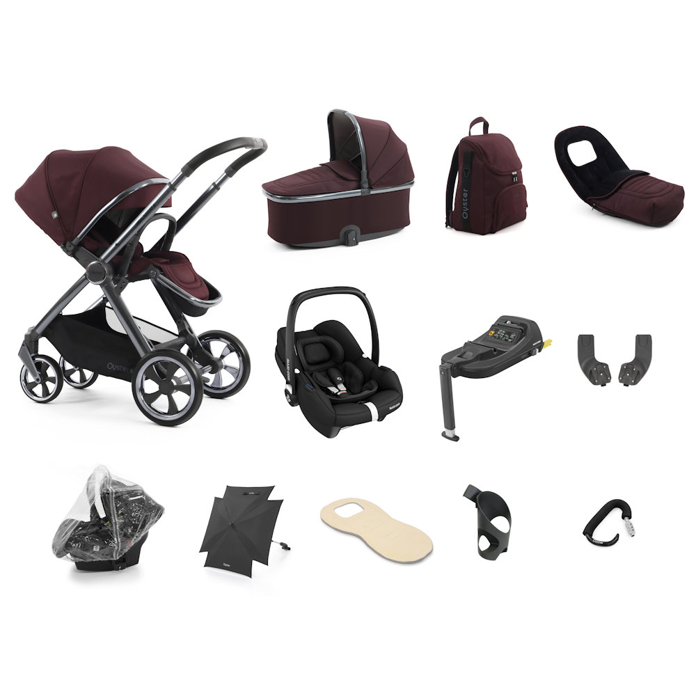 Babystyle Oyster 4 Ultimate Bundle with Cabriofix Car Seat - Mulberry