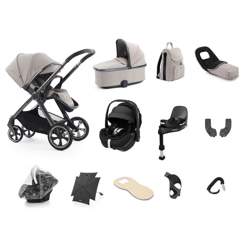 Babystyle Oyster 4 Ultimate Bundle with Pebble 360 Pro Car Seat - Stone