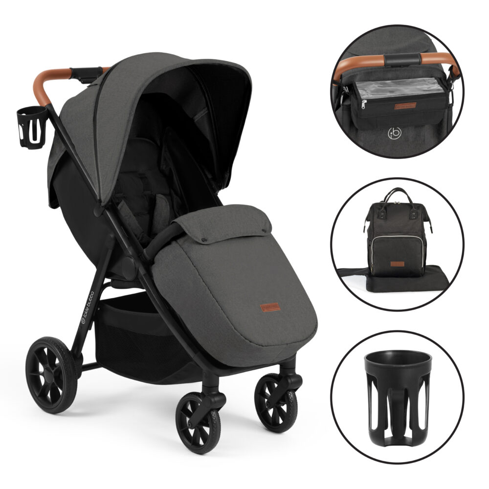 Ickle Bubba Stomp Stride Prime Stroller -Charcoal Grey