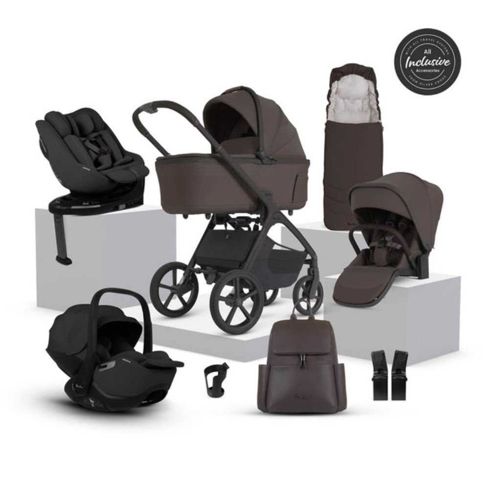 Silver Cross Cove 2 Ultimate 360 Family Car Seat Bundle - Chocolate