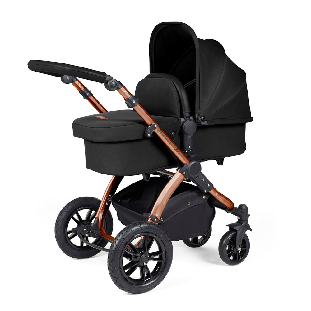 Ickle Bubba Stomp Luxe & Nimbus I Size Car Seat & SPIN Base Bundle - Bronze/Midnight/blk 2