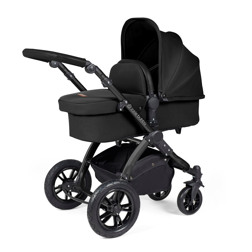 Ickle Bubba Stomp Luxe & Cirrus I Size Car Seat & Base Bundle - Black/Midnight
