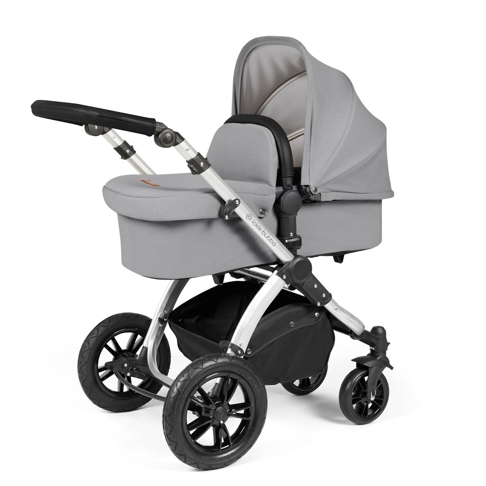 Ickle Bubba Stomp Luxe & Cirrus I Size Car Seat & Base Bundle - Silver/Pearl Grey/black 14