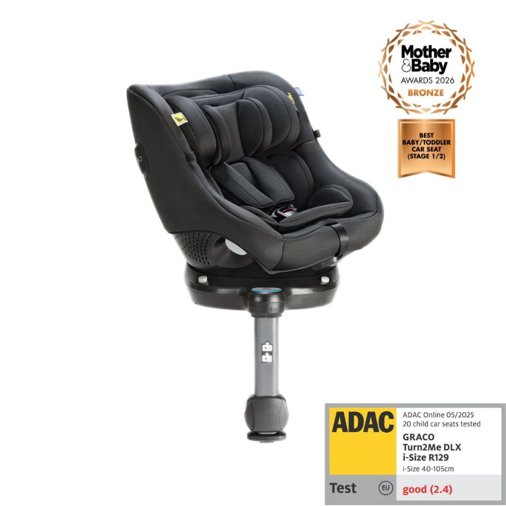 GRACO TURN 2 ME DLX R129 ISIZE CAR SEAT MIDNIGHT
