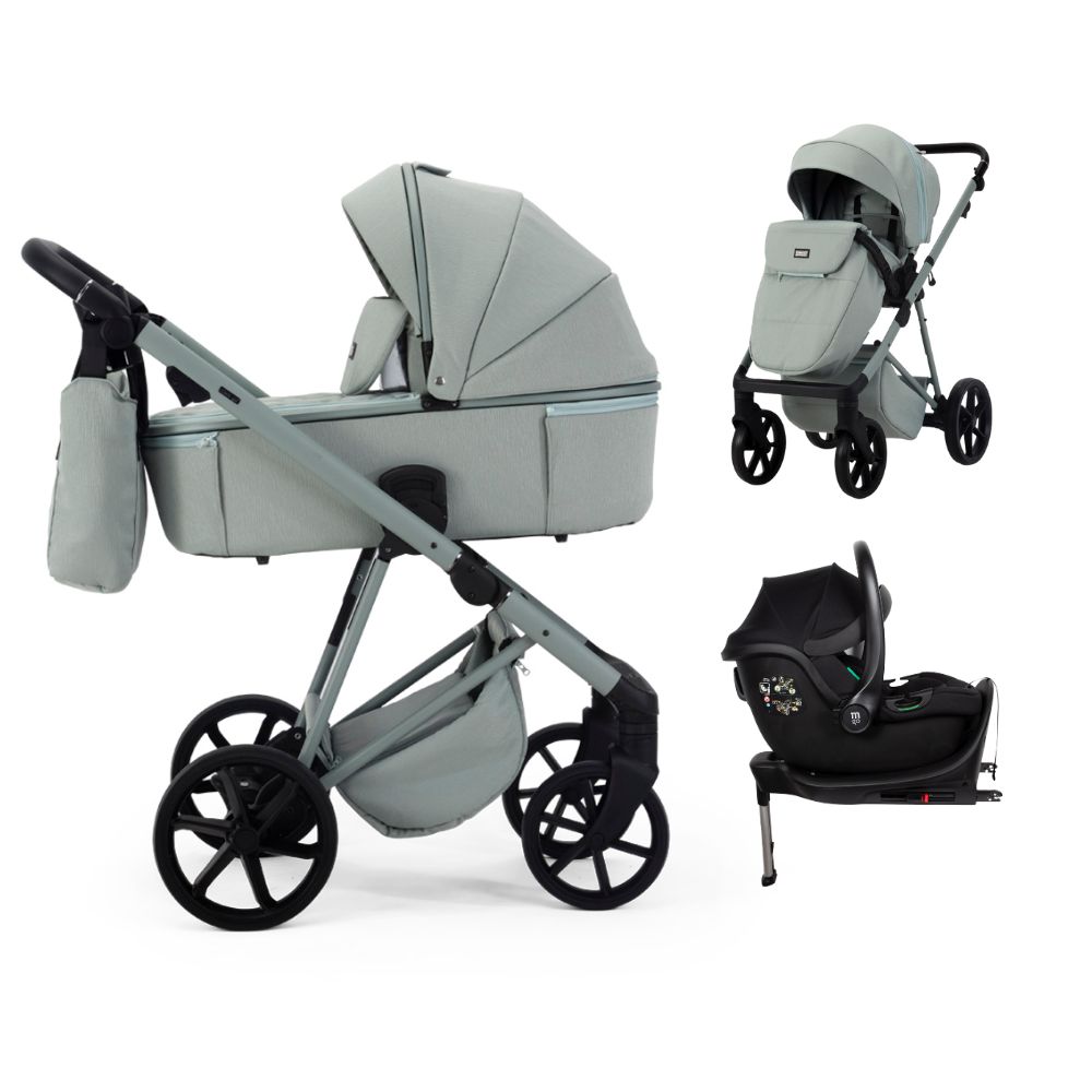 Mee-Go Milano Natura 3 In 1 + Otto Car Seat & Isofix Base - Mint