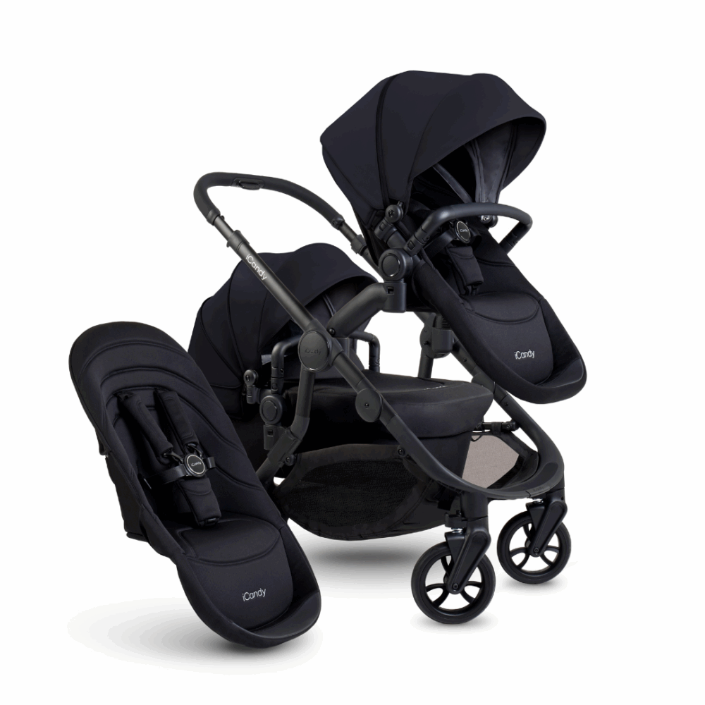 iCandy Orange 4 Double Pushchair Bundle - Black Edition
