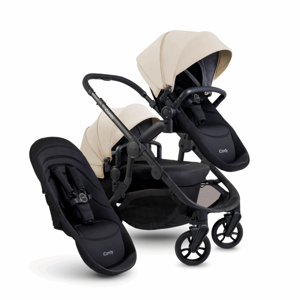 iCandy Orange 4 Double Pushchair Bundle - Latte
