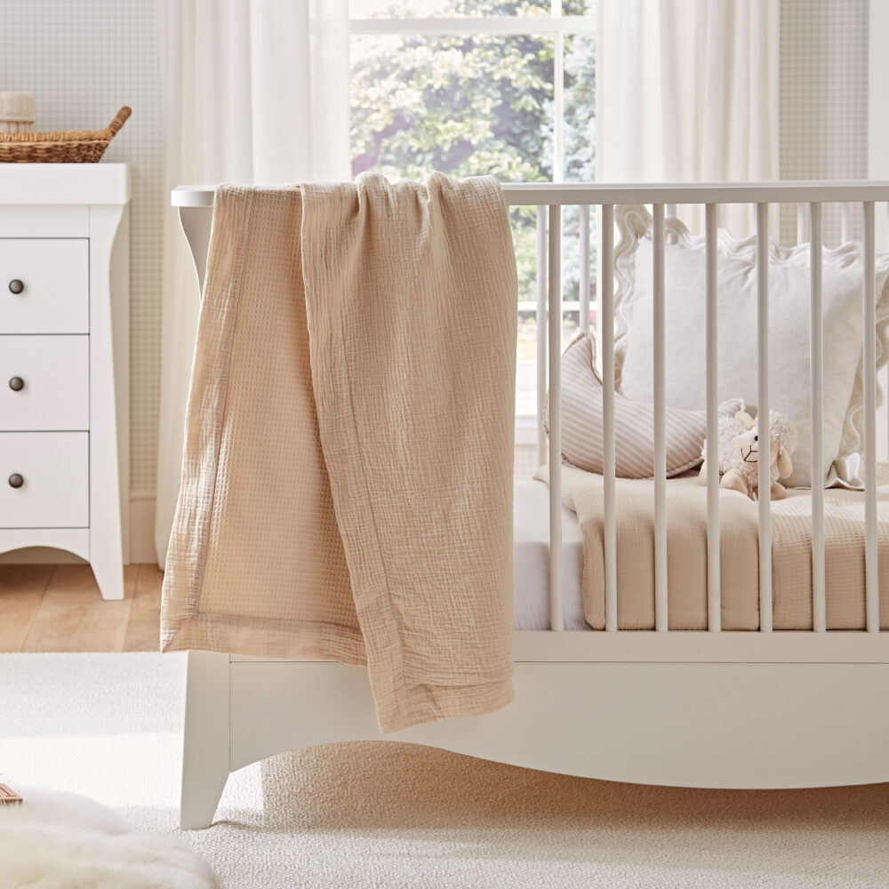 CuddleCo Nursery Bedding – Cashmere Waffle