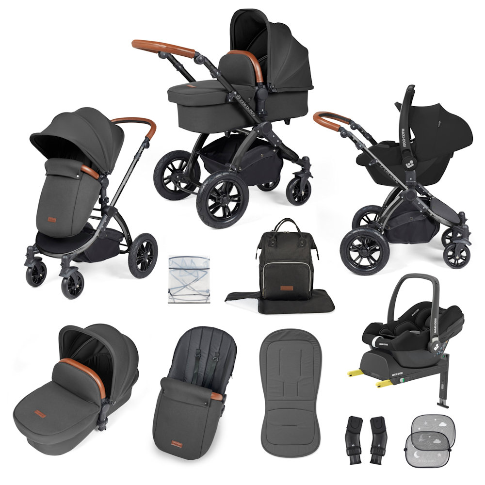 ICKLE-BUBBA-STOMP-LUXE-BLK-CHARC-GREY-TAN-CABRIOFIX-AND-BASE-BUNDLE