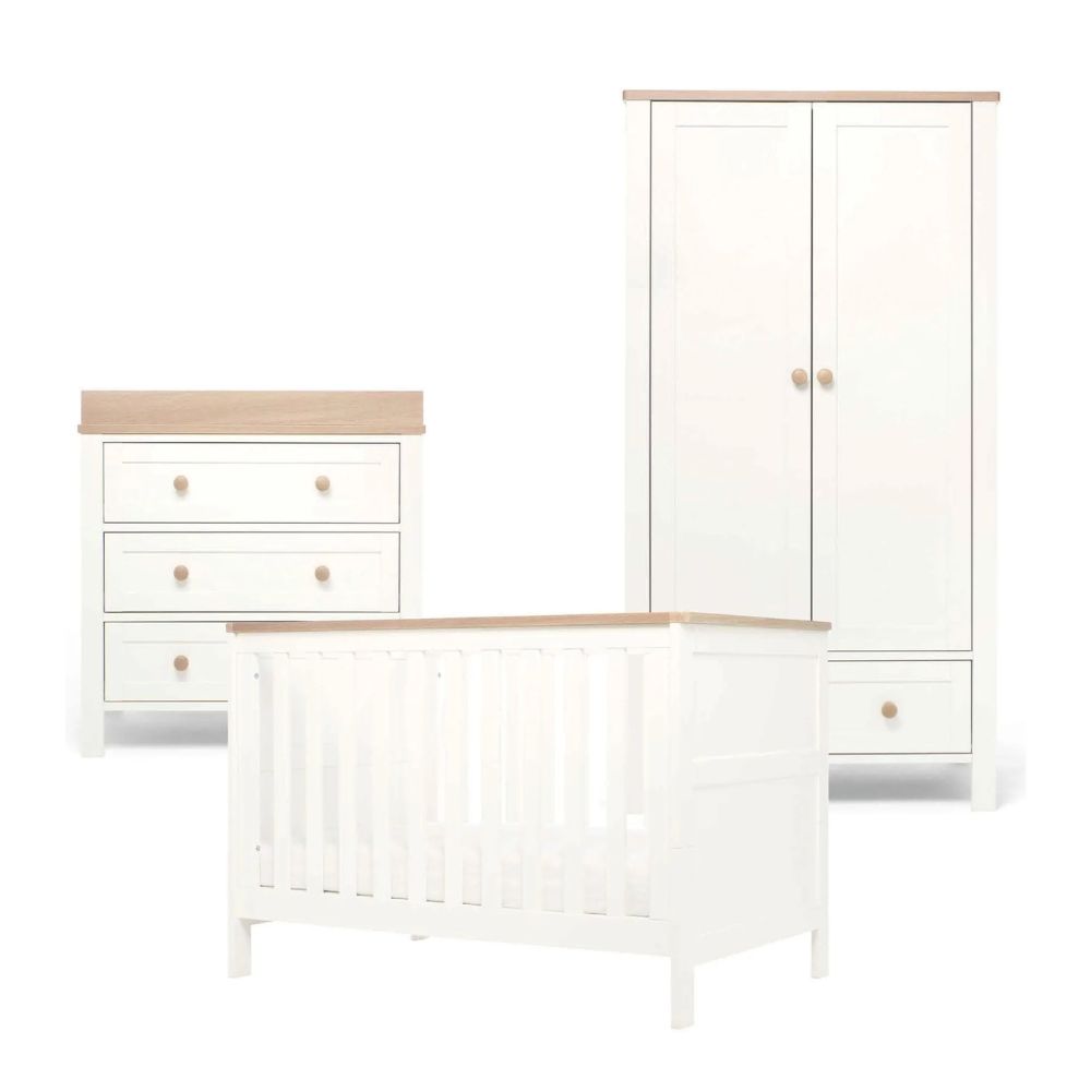 Mamas & Paopas Wedmore 3 Pc small cotbed range white