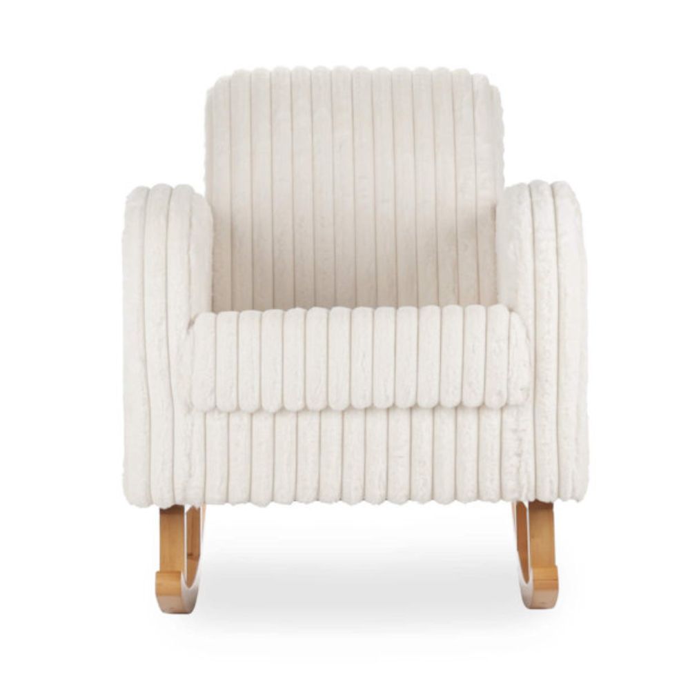 CuddleCo Etta Faux Fur Nursing Chair Cream Main