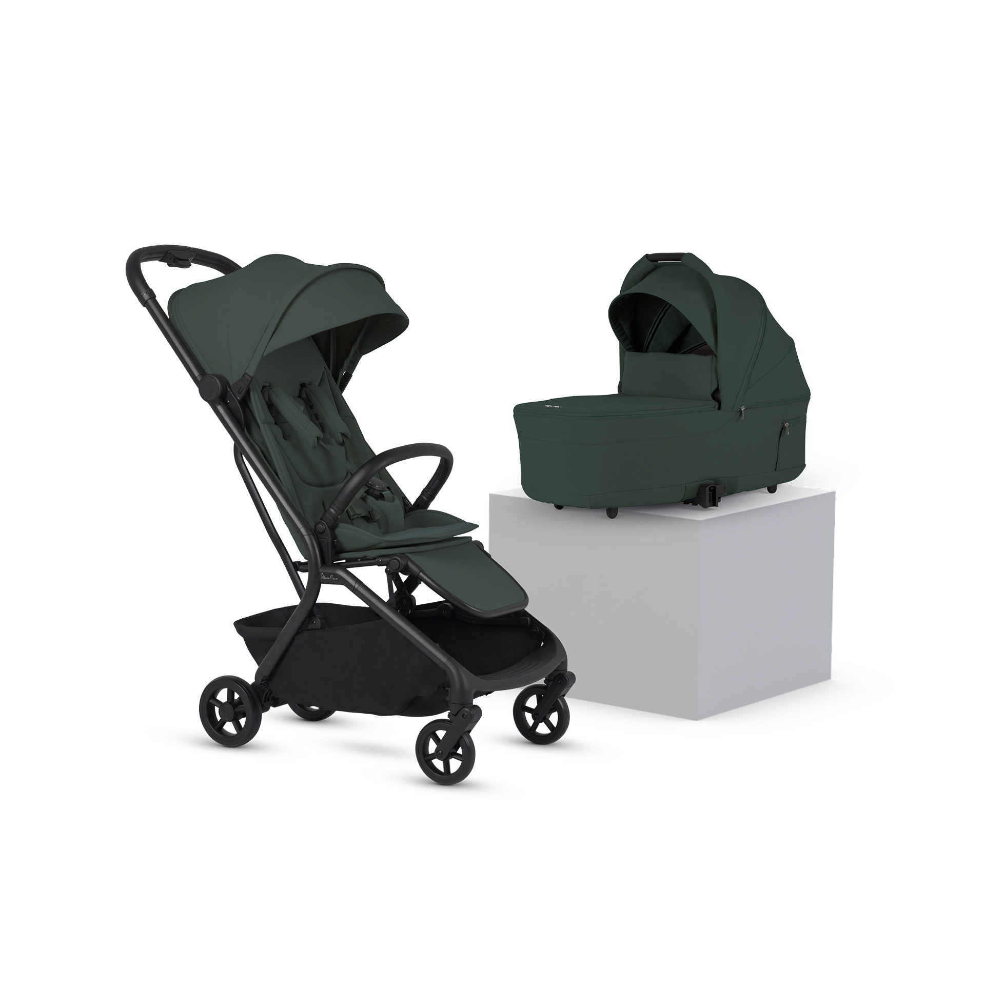 Silver Cross Nia Compact Travel Stroller & Carrycot - Conifer