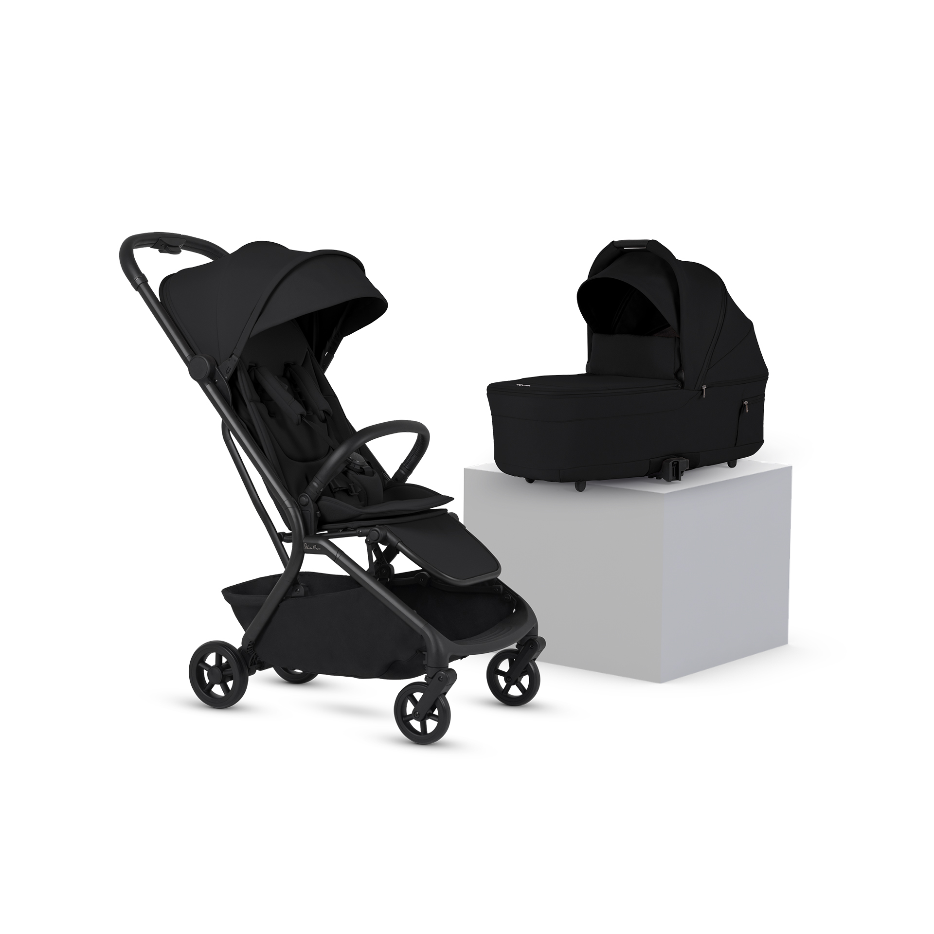 Silver Cross Nia Compact Travel Stroller & Carrycot - Onyx