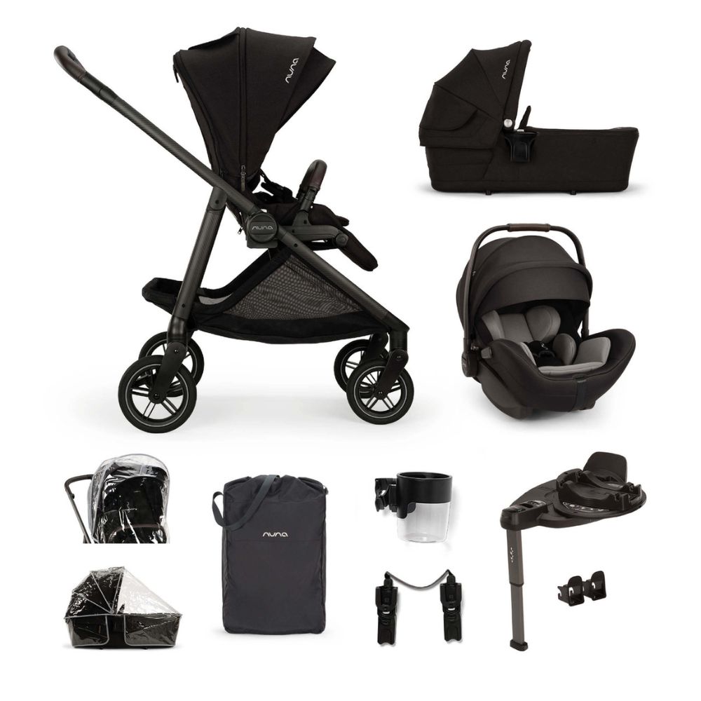 Nuna Swiv + Arra Flex & Base Curv Travel System Bundle - Caviar