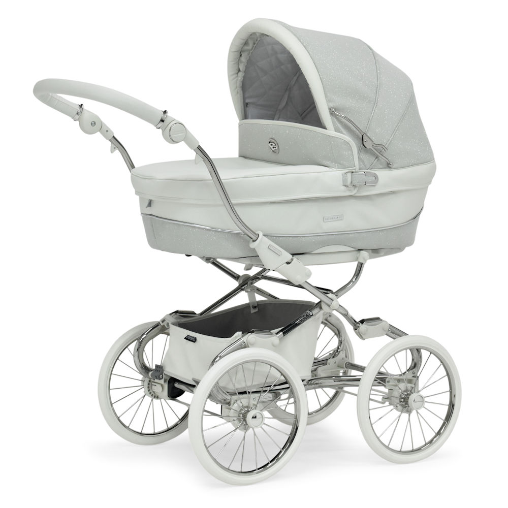 Bebecar Stylo Class+ Combi Pram Prive -White Sparkle + FREE Carre Bag