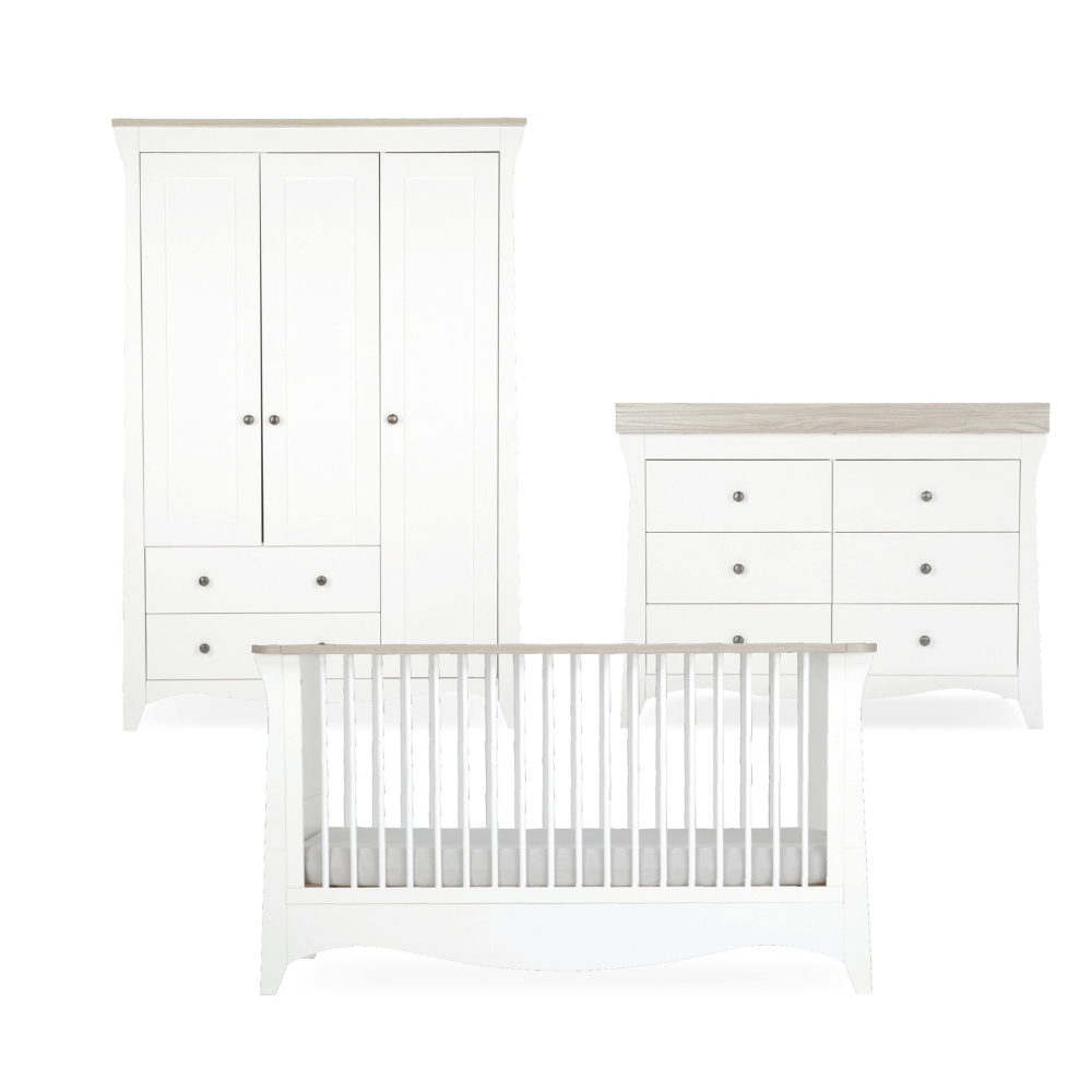 CuddleCo Clara Luxe 3 pc white ash