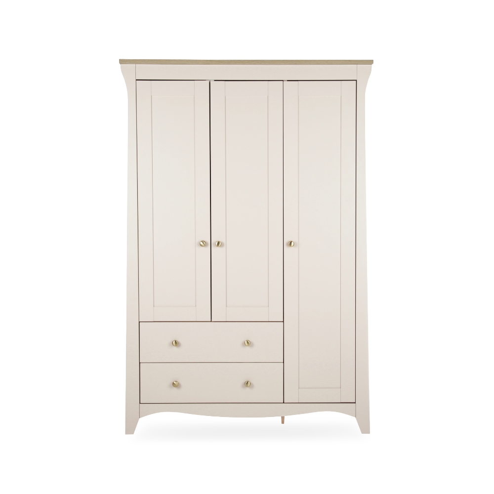 CuddleCo Clara Triple Door Wardrobe - Cashmere