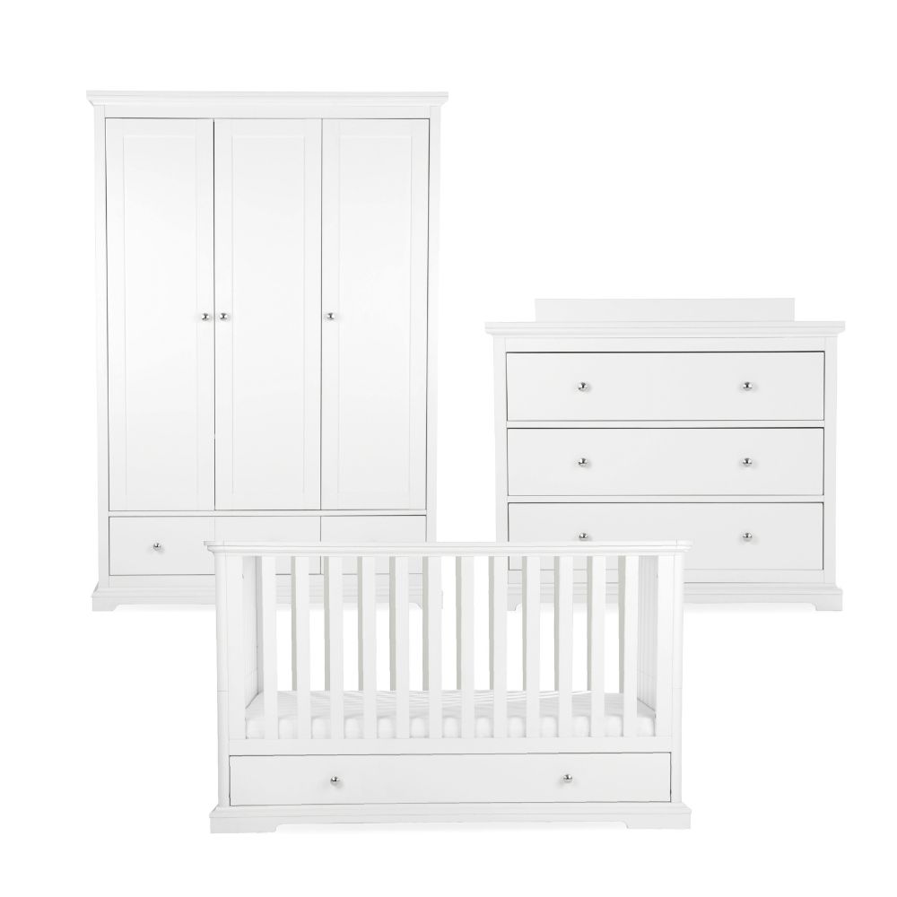 CuddleCo Beaumont 3 Piece Nursery Furniture Set - White