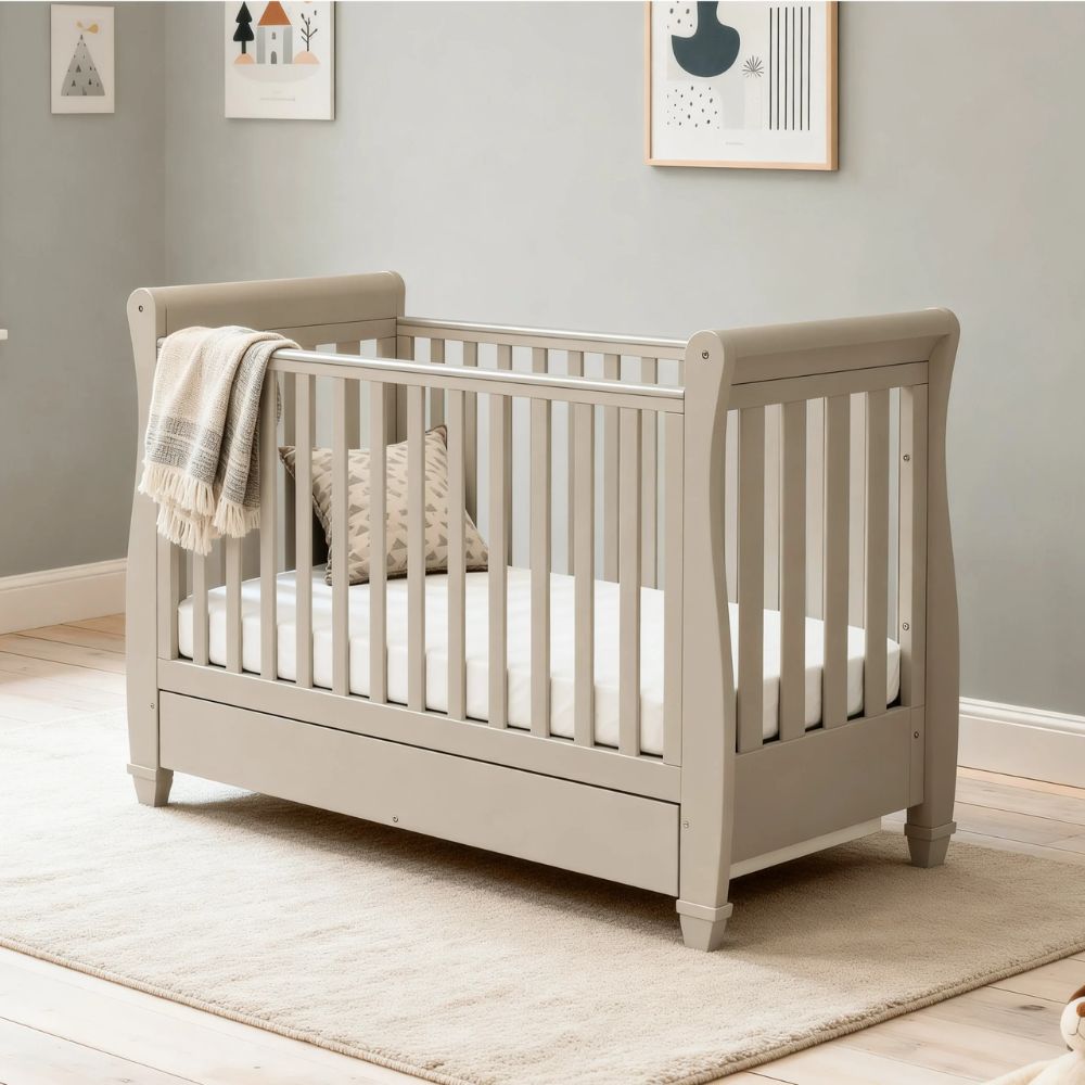 Babymore Eva Dropside Cotbed - Cashmere