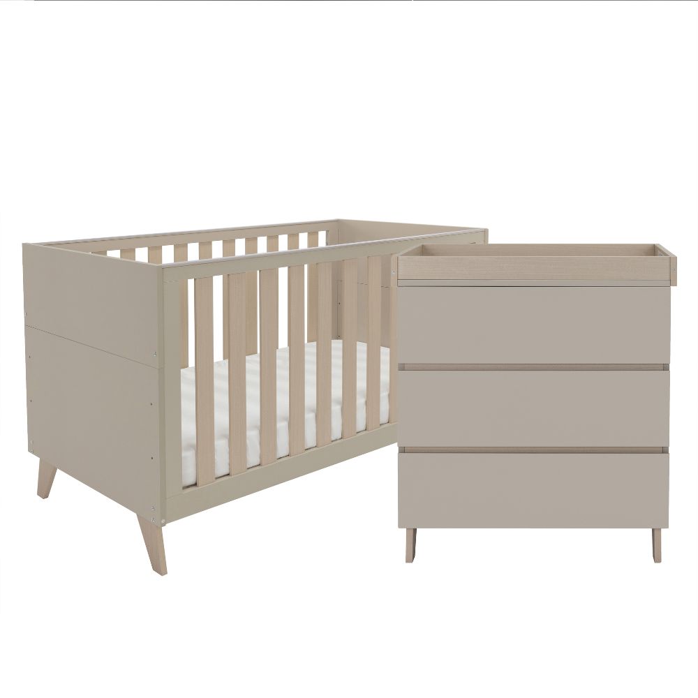 Babymore Dante 2 Piece Nursery Set - Cashmere