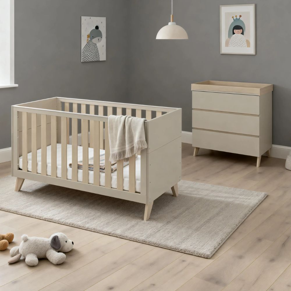 Babymore Dante 2 Piece Nursery Set - Cashmere Pre Order January 2027