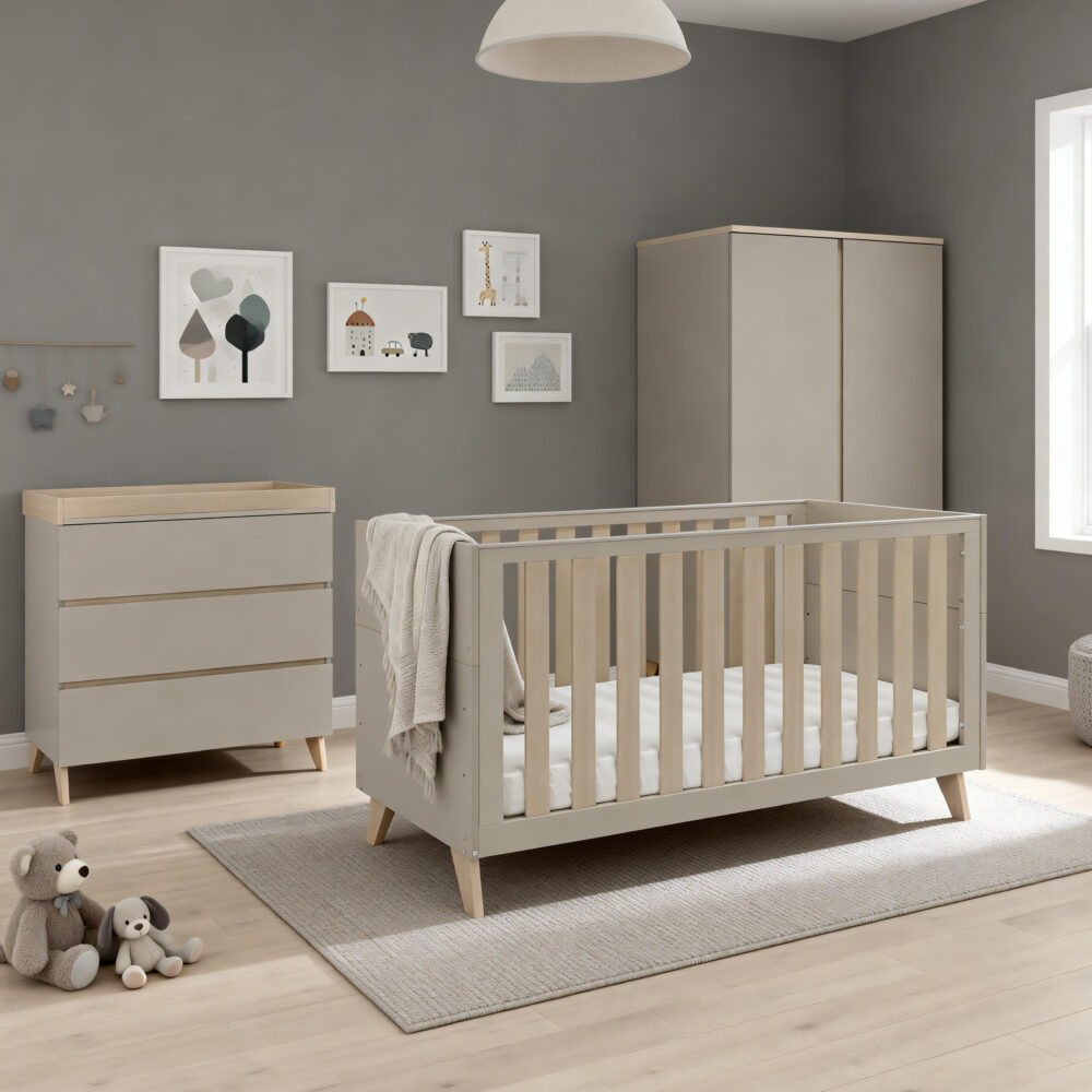 Babymore Dante 3 Piece Nursery Set - Cashmere Pre Order January 2027