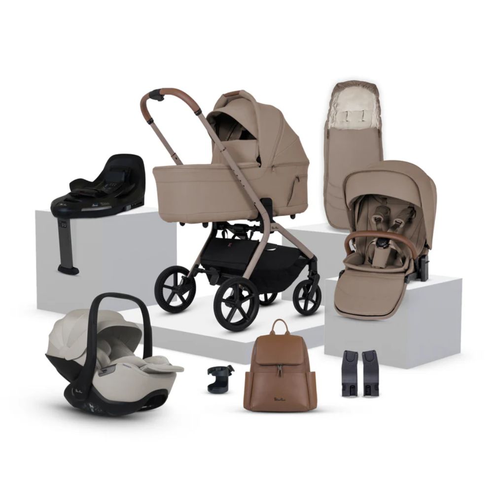 Breez Champagne Silver Cross Travel System Ultimate 360 Infant Carrier Bundle (12 piece)