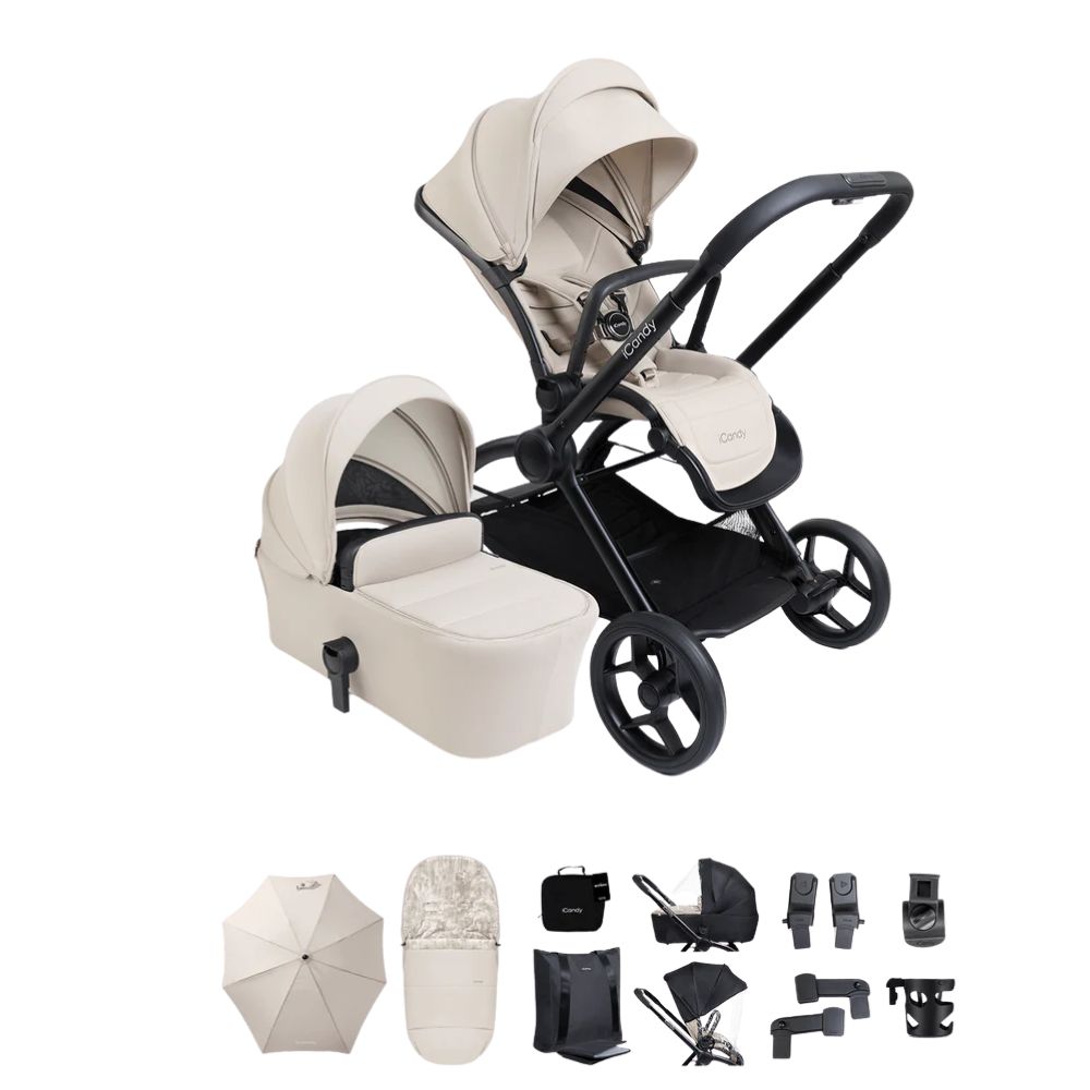 iCandy Core 2 Sandstone Pushchair and Carrycot - Complete  Bundle