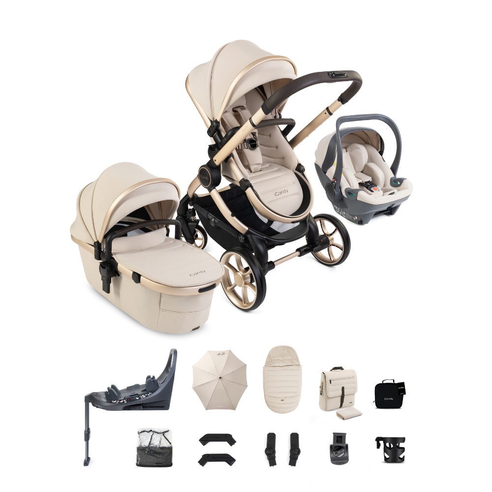 iCandy peach 8 complete with cocoon 360 and base biscotti