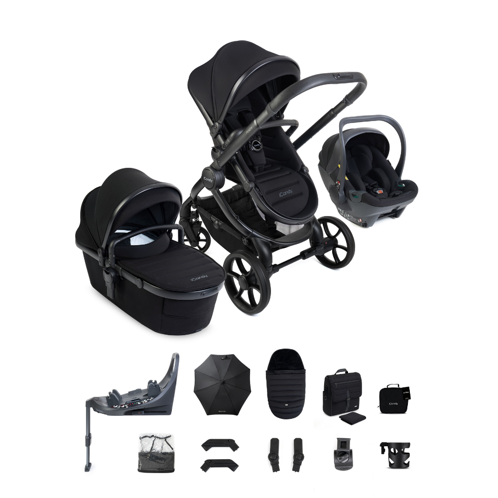 iCandy Peach 8 Complete Single With Cocoon 360 & Base – Black