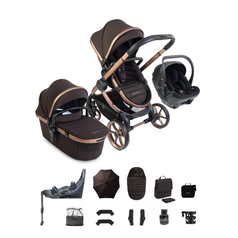iCandy Peach 8 Complete Single With Cocoon 360 & Base – Pecan