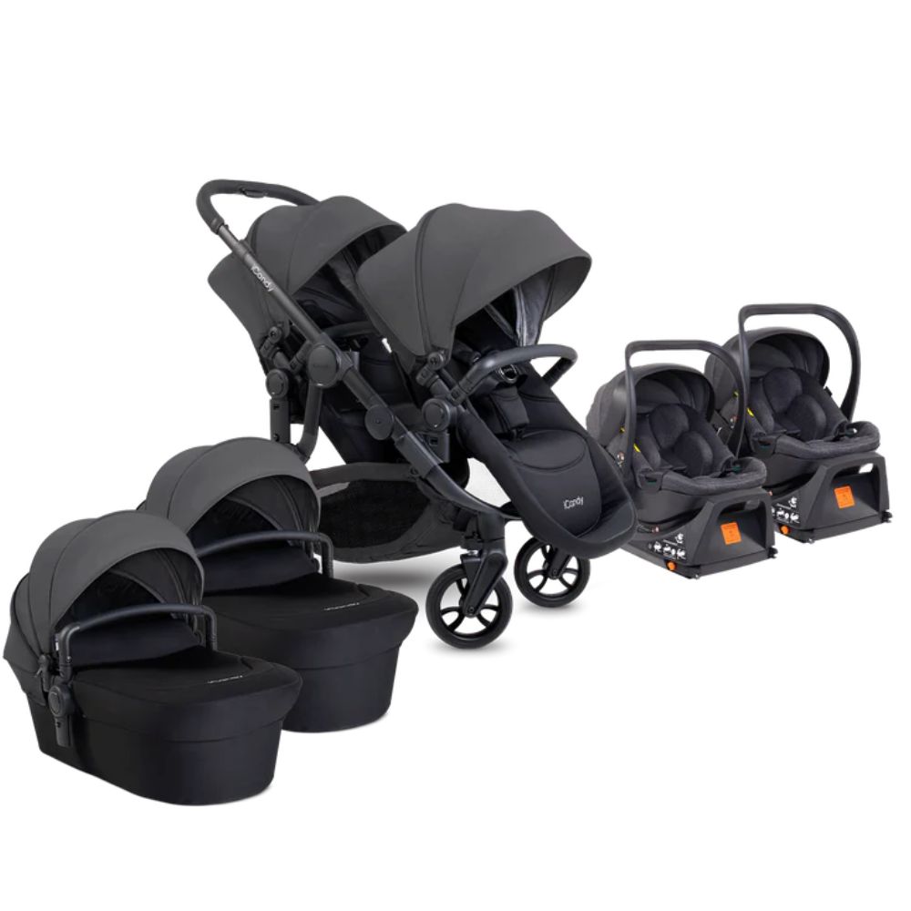 Orange 4 Twin Travel System & Car Seat - Fossil