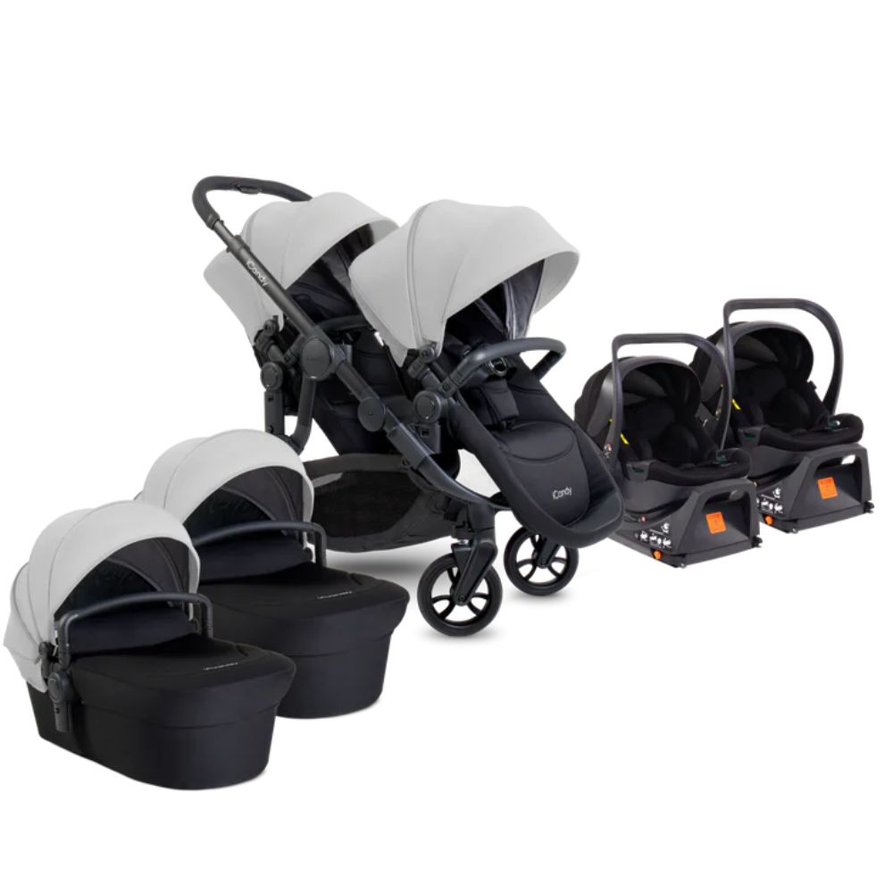 Orange 4 Twin Travel System & Car Seat - Glacier
