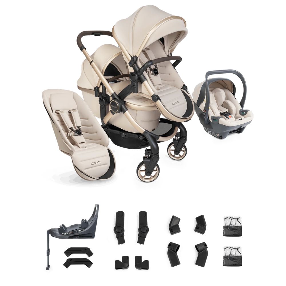 iCandy Peach 8 Double Combo with Cocoon 360 & Base Biscotti