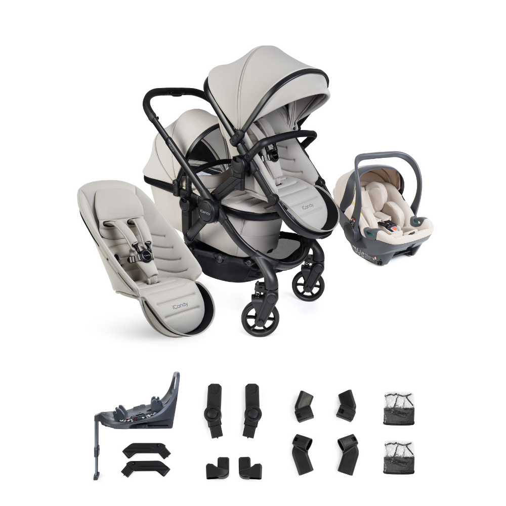 iCandy Peach 8 Complete Double With Cocoon 360 & Base – Taupe
