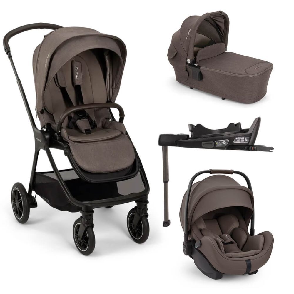 Nuna Triv NEXT with Arra FLEX Car Seat & CURV Isofix Base - Chestnut