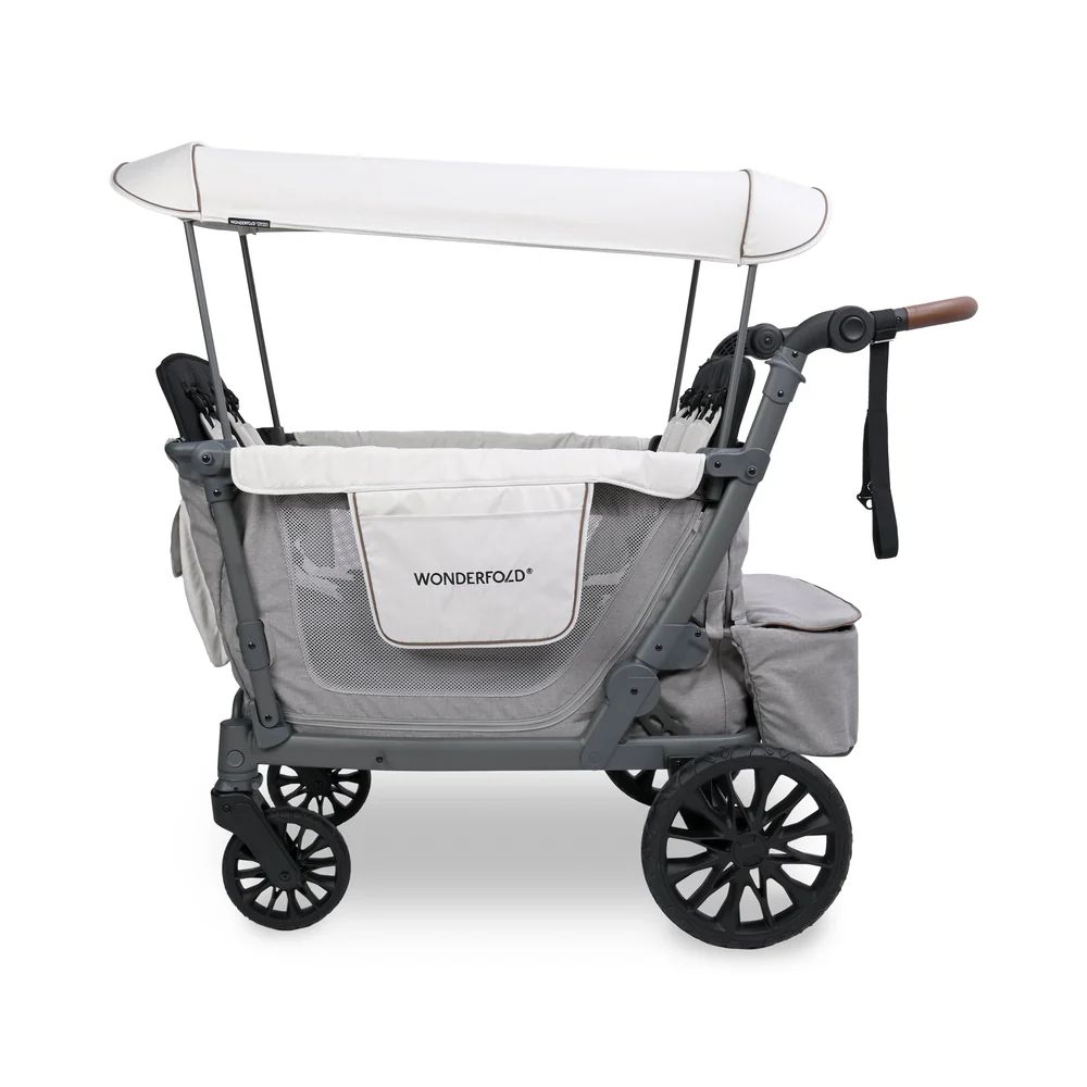 Wonderfold L2 Double Stroller Wagon Grey (2) Wonderfold L2 Double Stroller Wagon Grey