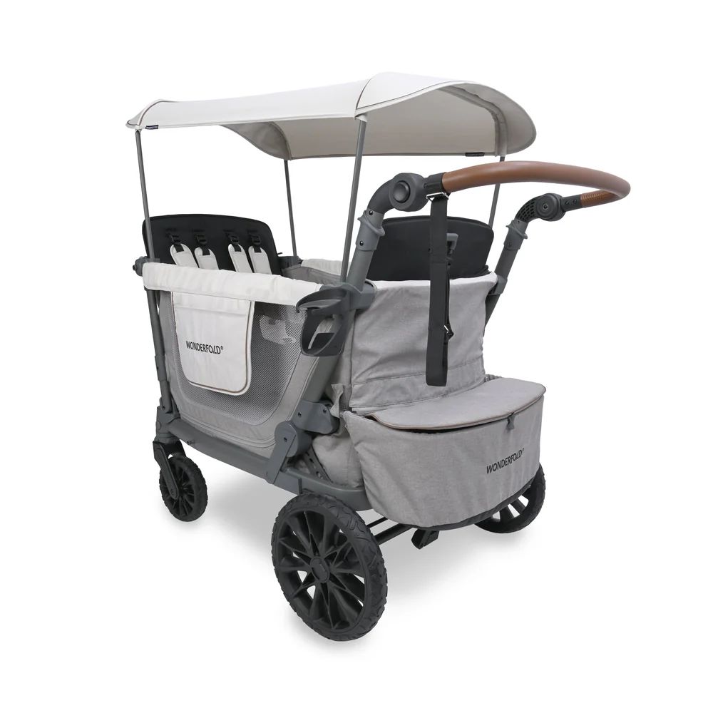 Wonderfold L4 Quad Stroller Wagon Grey (2) Wonderfold L4 Quad Stroller Wagon grey side
