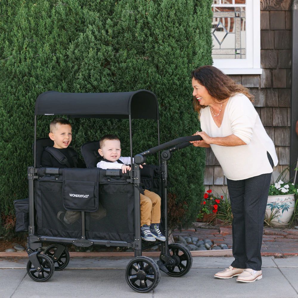 Wonderfold W2 Elite Pro Double Stroller Wagon black