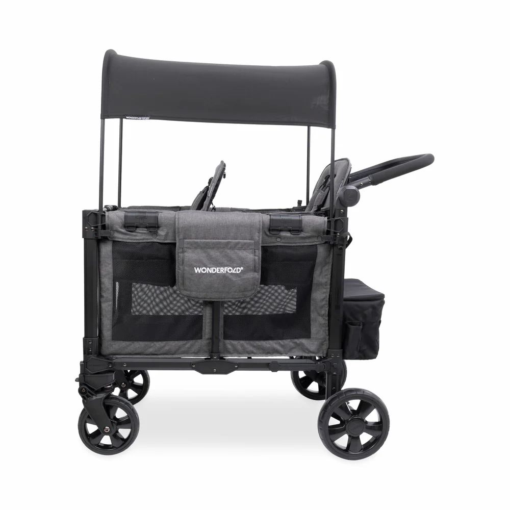 Wonderfold W2 Elite Pro Double Stroller Wagon grey (3)