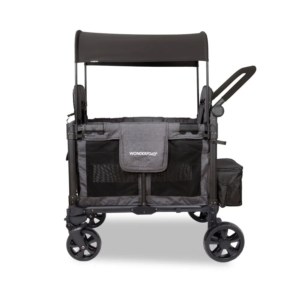 Wonderfold W2 Elite Pro Double Stroller Wagon grey